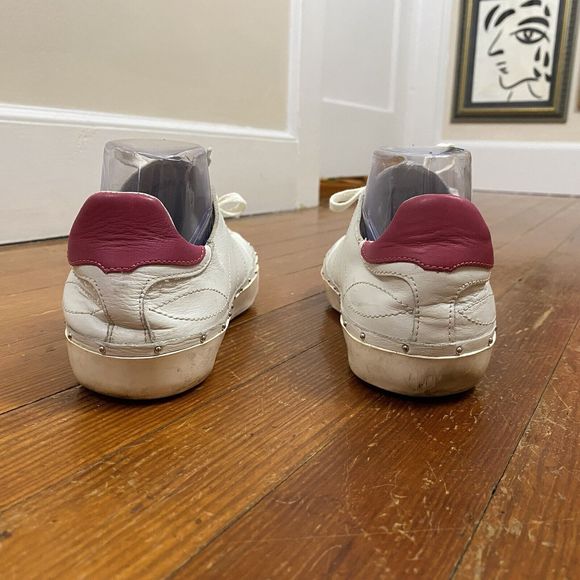 Rebecca Minkoff women's Michell studded white/pink sneakers sz 9 - Picture 6 of 12